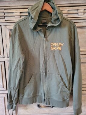 Oakley Grips Olive Green Zip Hoodie